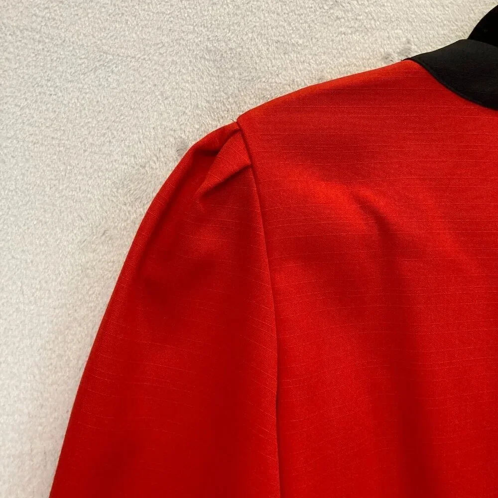 Vintage 90s Jerry Leigh Cherry Red Blazer Womens Size 18‎ Lightweight Steampunk